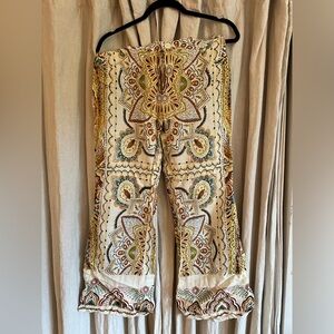 ZARA - BOHO FLOWY LINEN PANTS